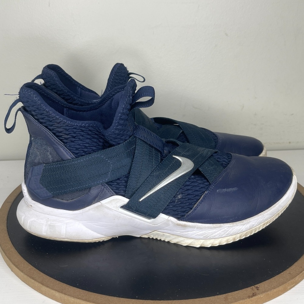 Nike LeBron Soldier 12 SFG Mens 11 Basketball Shoes Navy AT3872-406